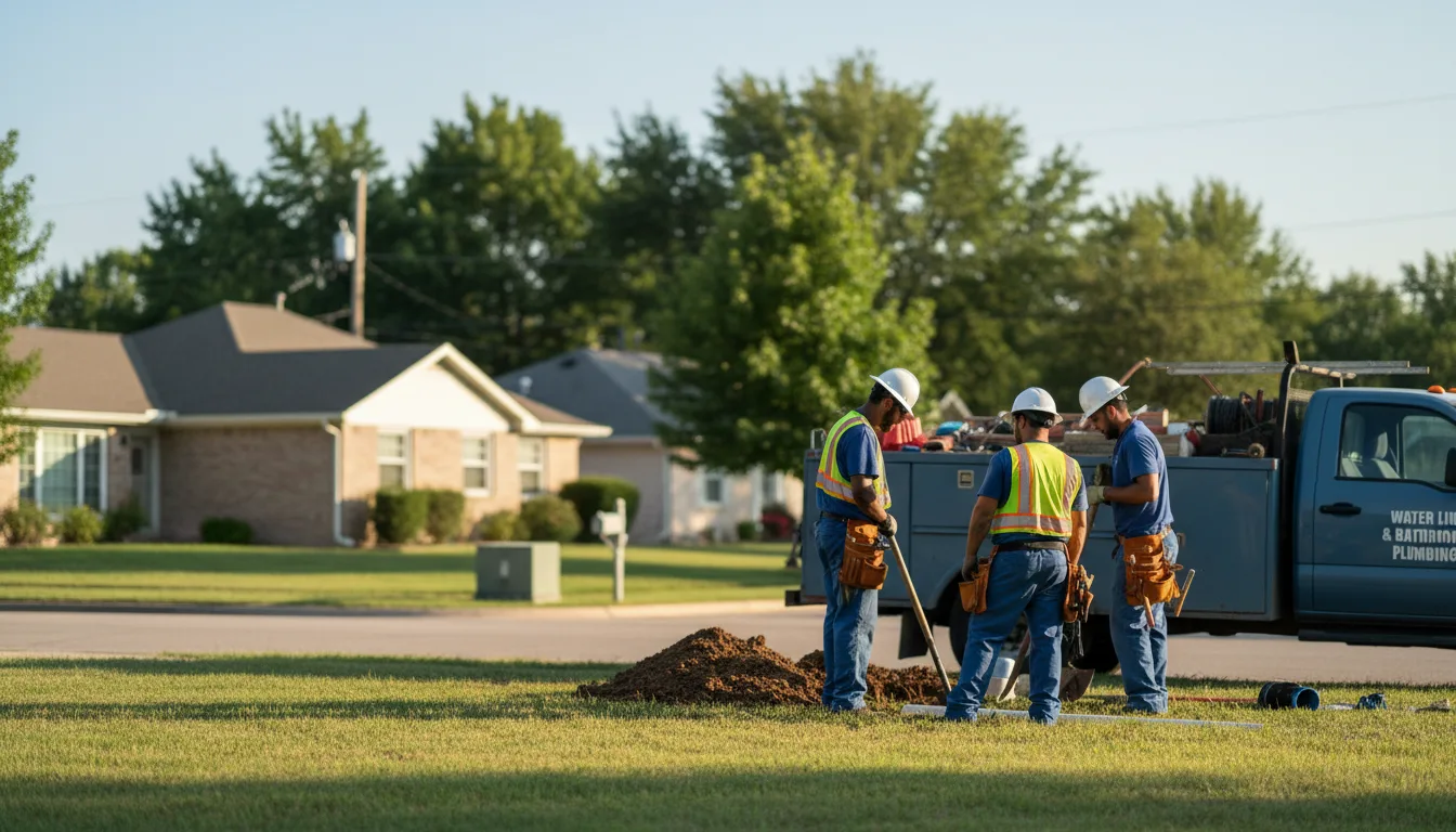 Residential water line and bathroom plumbing service in Coventry, VT